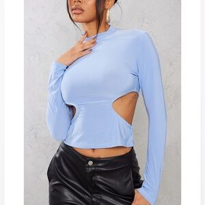 High Neck Side Cut Out Top from PrettyLittleThing